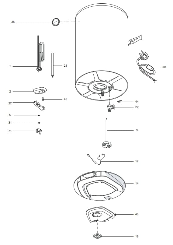 Запчасти Ariston ABS PLT 65 V SLIM купить в Красноярске