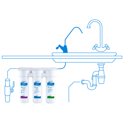Фильтр для воды Аквафор модель Трио (для воды с повышенным содержанием железа) (201985)